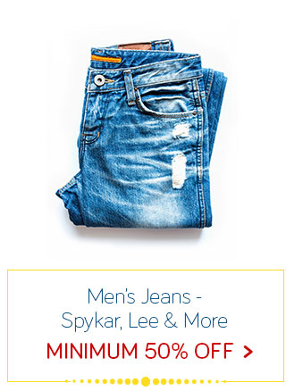"Jeans - Min. 50% Off  Spykar, Lee & More"