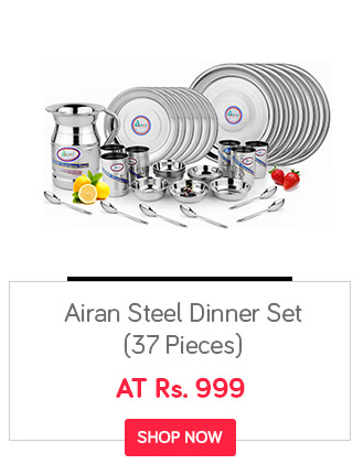 Airan Stainless Steel Dinner Set - 37 Pieces