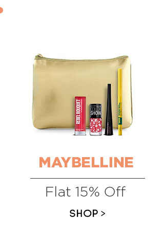 Maybelline Flat 15% off
