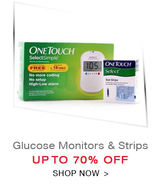 Glucose monitors & Strips upto 70%