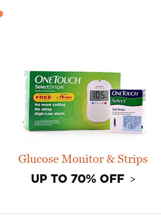 Glucose Monitor & Strips upto 70% off