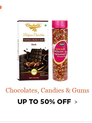 Chocolates, Candies & Gums upto 50% off