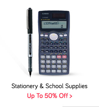 Stationery and School Supplies Up to 50% Off