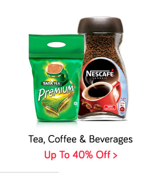 Tea Coffee & Beverages - Tata, Nescafe upto 40% off
