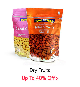 Dry Fruits - Almonds, Cashews Up to 40% off 