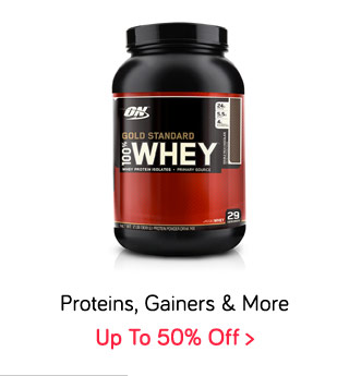 Proteins, Gainers & more Up to 50% off