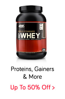 Proteins, Gainers & more Up to 50% off