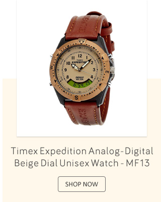 Timex Expedition Analog-Digital Beige Dial Unisex Watch - MF13