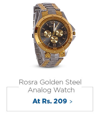 Rosra Golden Steel Analog Watch