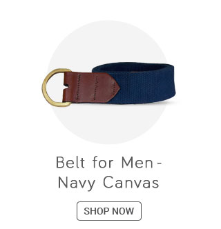HoneyBadger Navy Canvas Belt for Men