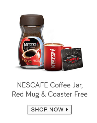 NESCAFE Coffee Jar, Red Mug & Coaster Free