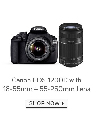 Canon EOS 1200D with 18-55mm + 55-250mm Lens