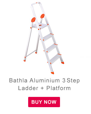 Bathla Aluminium 3 Step Ladder + platform