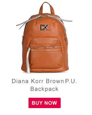 Diana Korr Brown P.U. Backpack