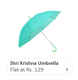 Shri Krishna Plain Multi-color PVC Umbrella (Colour as per availability)