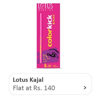 Lotus New Launch Colorkick  8 hrs stay & shine Kajal  0.28g