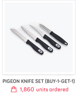 Pigeon-Ultra Knife & Peeler Set (4pc)- Buy 1 Get 1