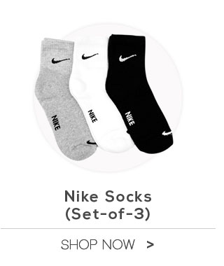 Nike Ankle Length Socks Set Of 3 Pairs