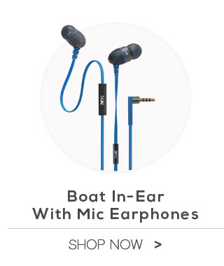 boAt BassHeads 200 In Ear Wired With Mic Earphones Blue