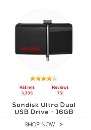 SANDISK ULTRA DUAL USB DRIVE 3.0 16GB
