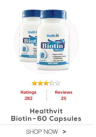 Healthvit Biotin (Hair, Skin & Nails) 5000mcg 60 Capsules