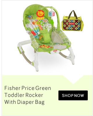Fisher Price Green Toddler Rocker With Diaper Bag