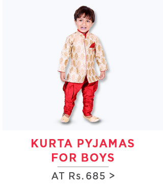 Tiny Toon Red Kurta Pajamas For Boys
