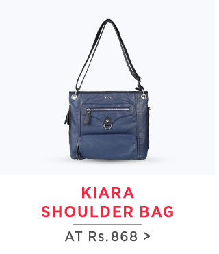 Kiara Blue Synthetic Shoulder Bag