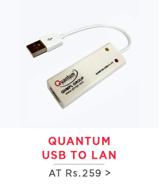 Quantum Usb To Lan 10/100mbs Ethernet Adapter, Lan Adapter, Usb To Lan Rj45