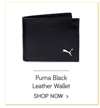 Puma Black Leather Wallet