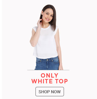 ONLY White Solid Top