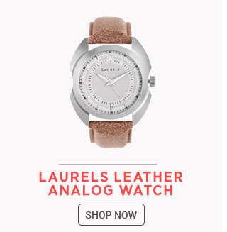Laurels Brown Leather Analog Watch
