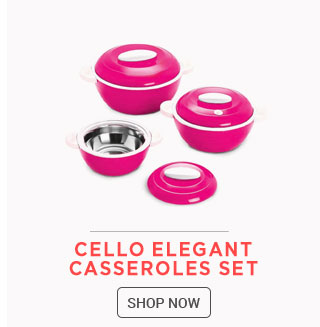 Cello Elegant Casseroles Set (3 pcs.) Pink
