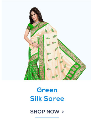 Snapshopee Green Silk Saree