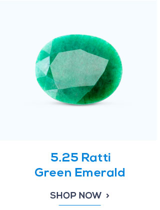 Barishh 5.25 Ratti Green Emerald (Panna) Astrological Gemstone