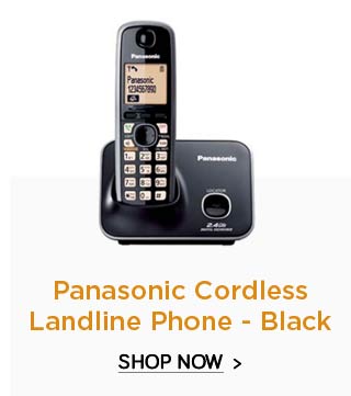 Panasonic Cordless Landline Phone - Black