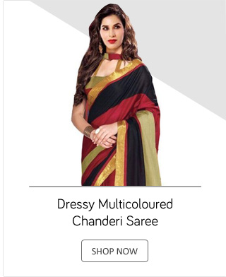 Dressy Multicoloured Chanderi Saree