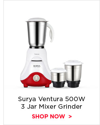 Surya Ventura 500W 3 Jar Mixer Grinder