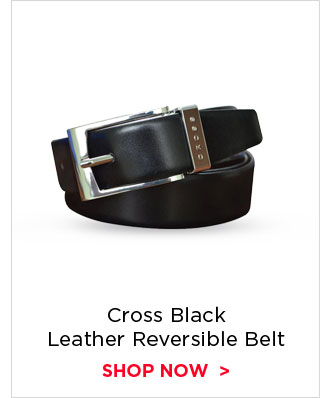 Cross Black Leather Reversible Belt