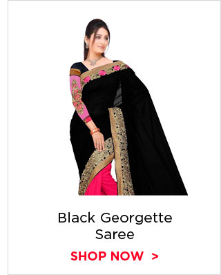Black Georgette Saree