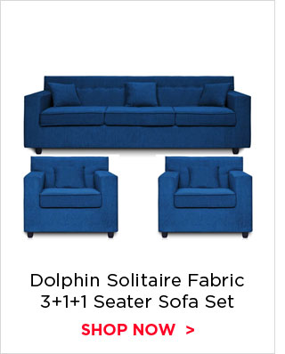 Dolphin Solitaire Fabric 3+1+1 Seater Sofa Set