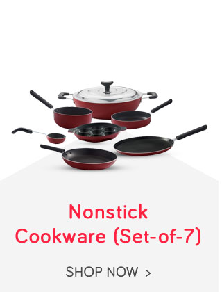 Brilliant 7 Pcs Nonstick Cookware Set - Red