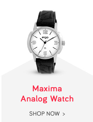 Maxima Ego Black Silicon Analog Watch