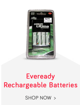 Eveready Ultima Rechargeable Nimh 2100 Mah 4 Pc batteries with AA-AAA charger for Camera