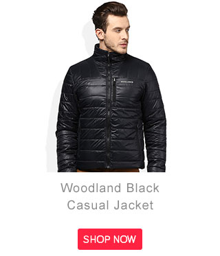 Woodland Black Casual Jacket