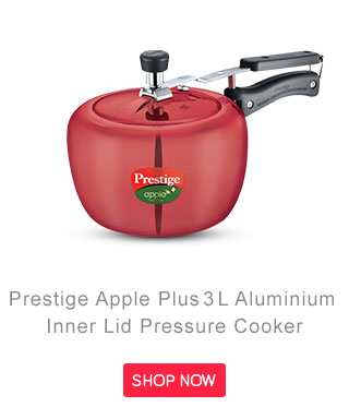 Prestige Apple Plus 3 L Aluminium Inner Lid Pressure Cooker