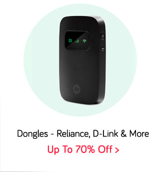 Upto 70% off on Data Dongles from Reliance, Huawei, D-Link and more