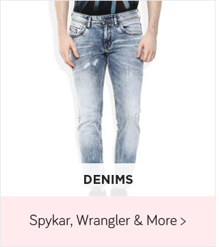Denims- Spykar, Wrangler & more