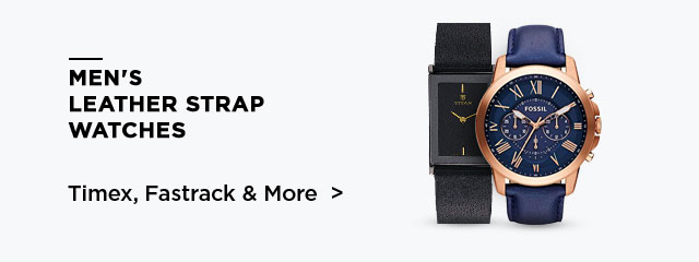 Men's Leather Strap Watches - Timex | Fastrack & More