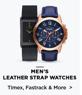 Men's Leather Strap Watches - Timex | Fastrack & More